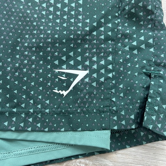 Gymshark XL Sport 2 In 1  7" Shorts Hoya Green Gym Workout Weightlift Crossfit - Picture 3 of 14